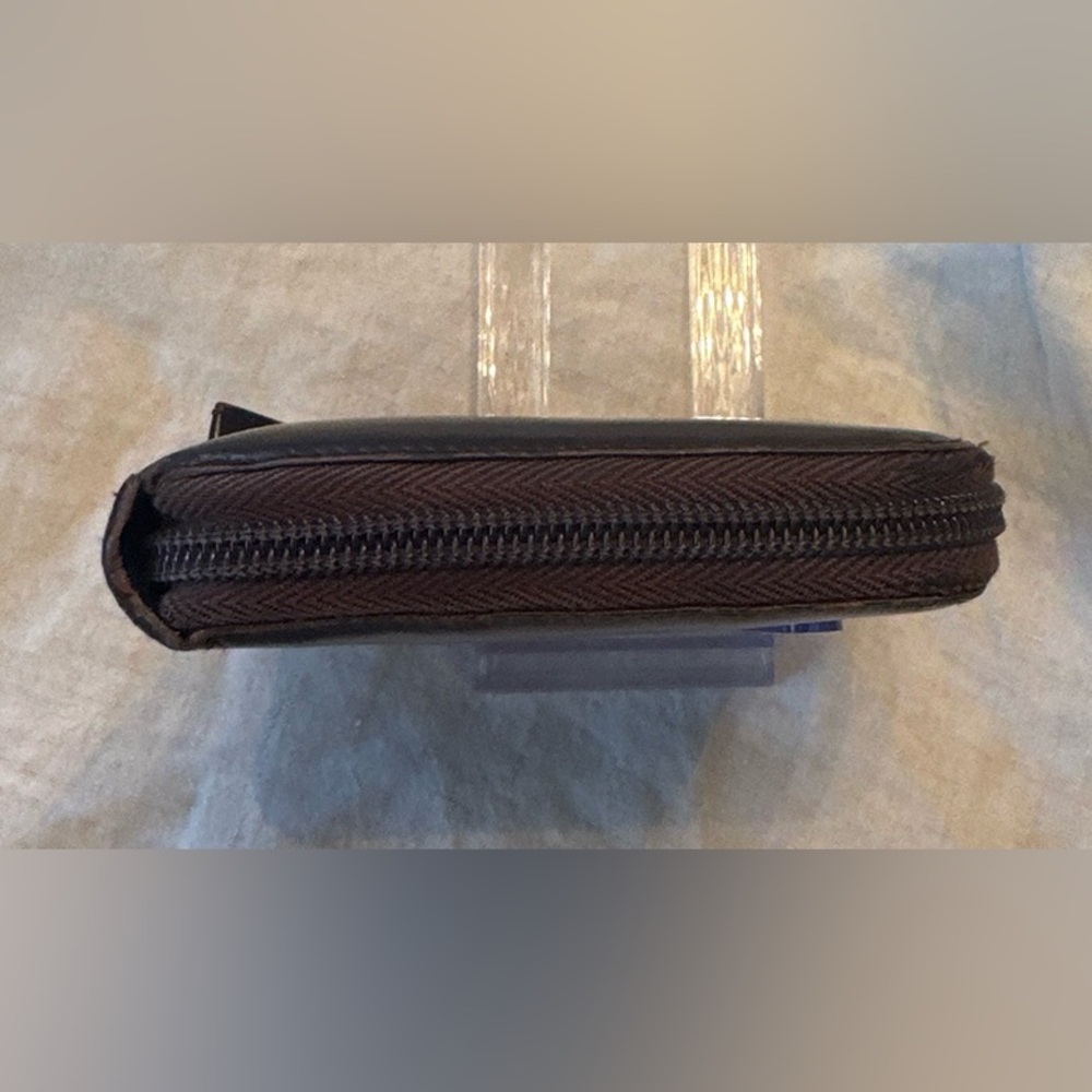 Prada Brown Leather Zip Around Wallet - Picture 9 of 16